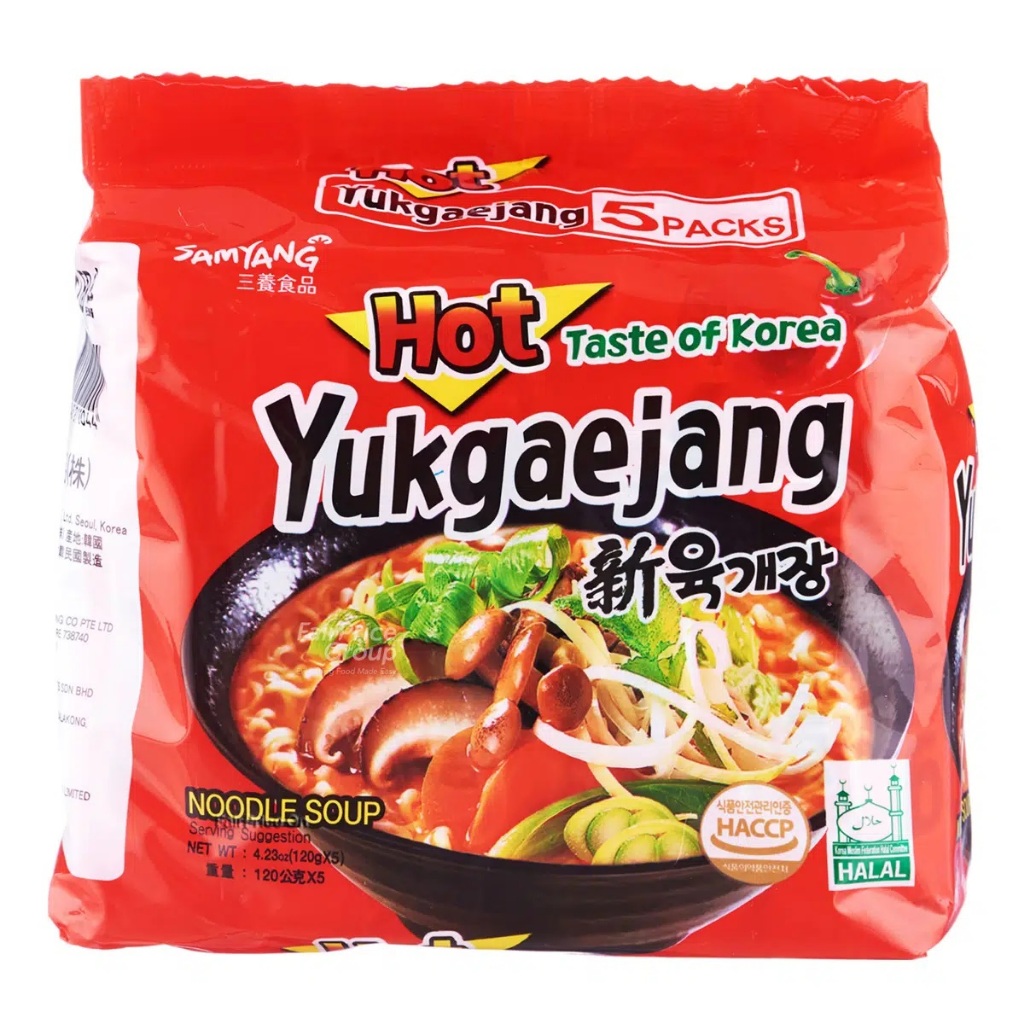 

Samyang Korean Instant Noodle Yukgaejang (Hot Mushroom) 5sX120g