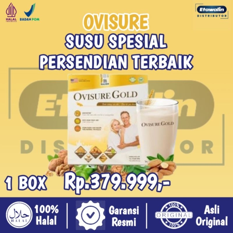 

TERLARIS 1 BOX OVISURE GOLD PLUS MILK SUSU TULANG & SENDI VITAMIN NYERI SENDI ATASI PENGAPURAN TULANG OSTEOPOROSIS