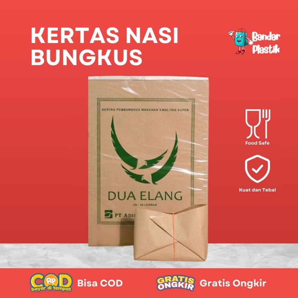 Kertas Nasi / Kertas Coklat / Kertas Bungkus Nasi / Kertas Bungkus Murah / Kertas Nasi Murah / Kerta