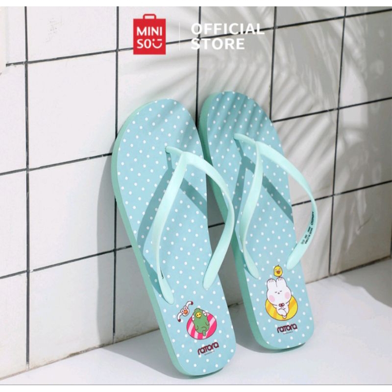 Denpasar COD Bali Miniso Ratora Series Women's Flip-Flops Sandal Miniso Sandal Jepit Sandal Wanita