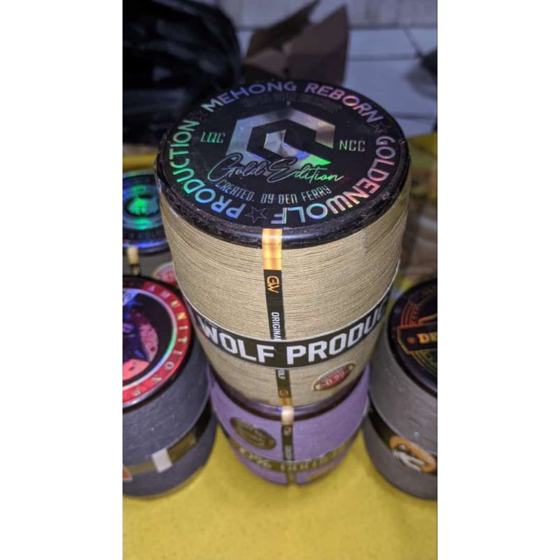 Gelasan matot Golden Wolf Mehong Reborn size 022 bahan gold 6000yard 1pcs