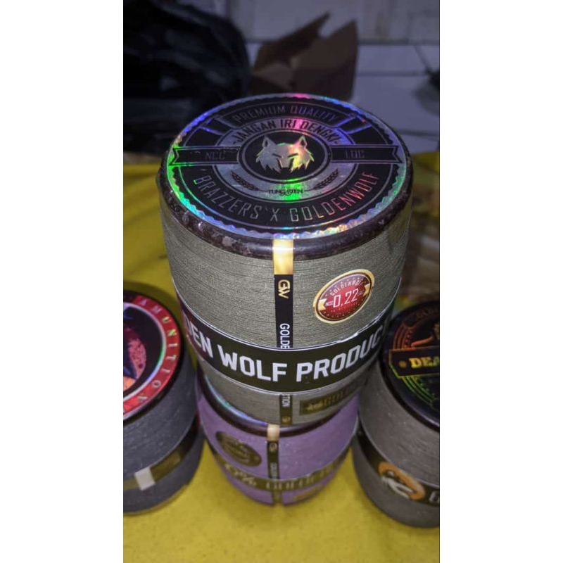 Gelasan Matot "TUNGSTEN" Brazzers x Golden Wolf bahan abu import size 022 6000yard 1pcs