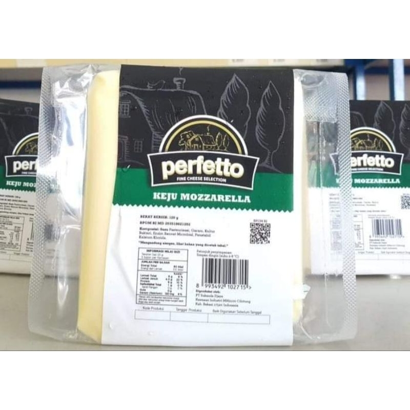 

Keju mozzarella perfetto 120gr / mozzarella cheese / keju mozarella