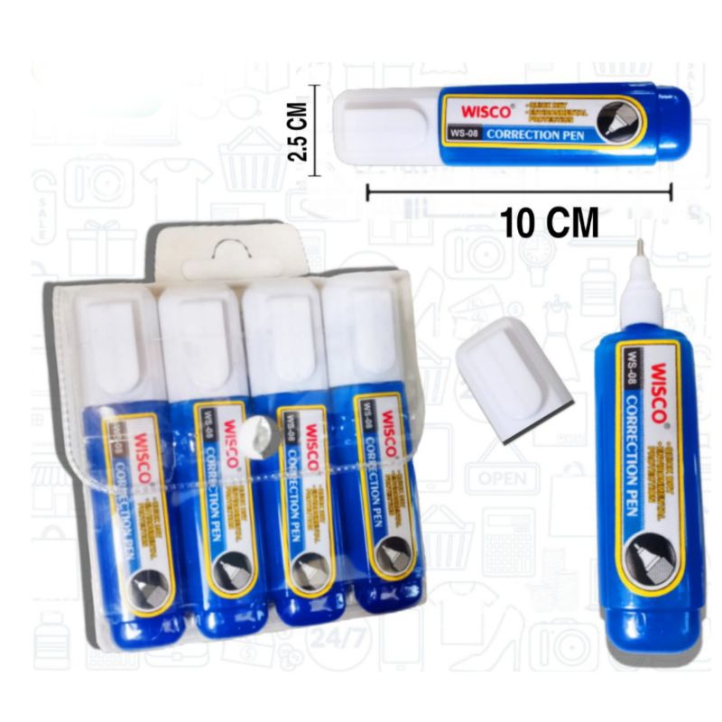 

Correction Pen Wisco Ws-08/Tip-ex Murah/Correction Pen Murah/Penghapus Pulpen