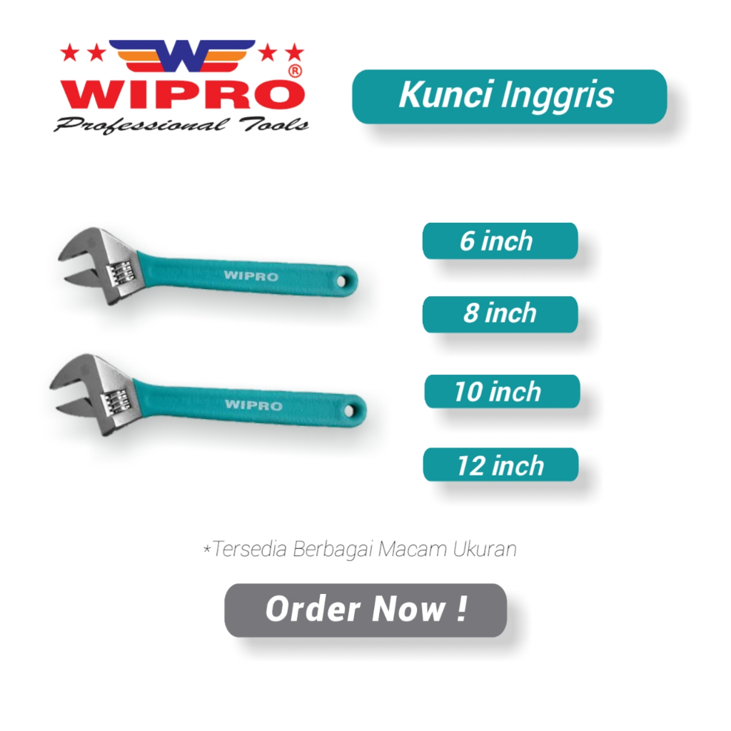Kunci Bago Soft Handle Wipro Kunci Baco Kunci Inggris 6inch, 8inch, 10inch, 12inch – Kunci Bako 6” 8