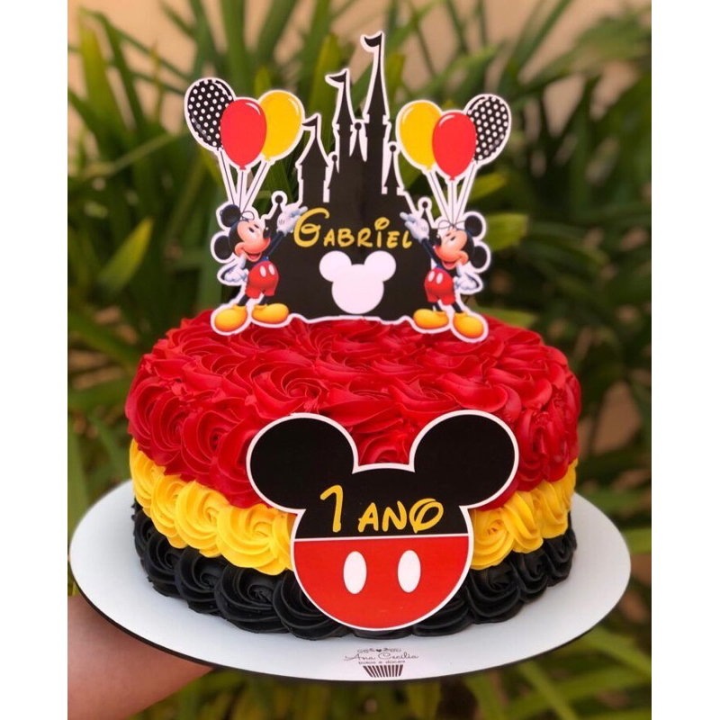 Topper MICKEY MOUSE/Topper Cake Happy Birthday/Hiasan kue/hiasan kue tart/MICKEY MOUSE