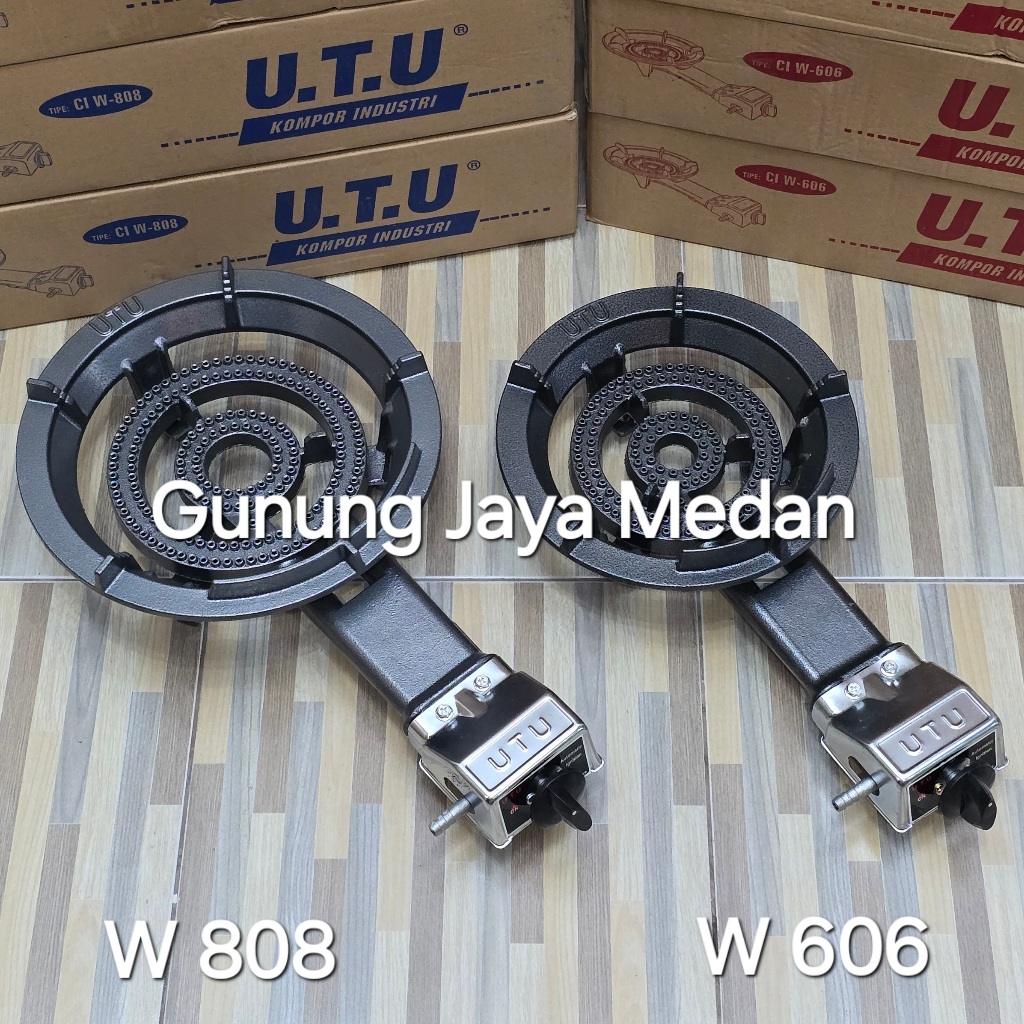 Kompor Gas 1 Tungku Bahan Besi Cor Kuat Tahan Beban Banyak Titik Api Low Press UTU 808 606