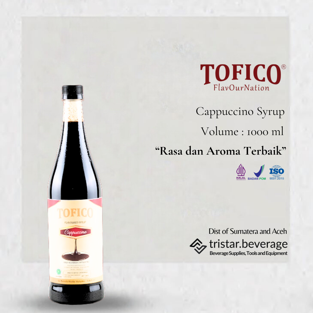 

TERLARIS - Sirup Premium Rasa Capucino / Kapucino/ Cappuccino / Cappucino - Tofico Syrup 1 Liter