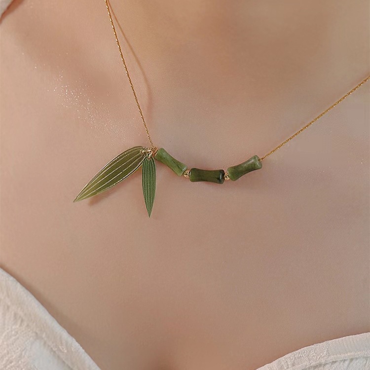 COD Kalung Bambu Kalung Gaya Vintage Cina Baru-yy