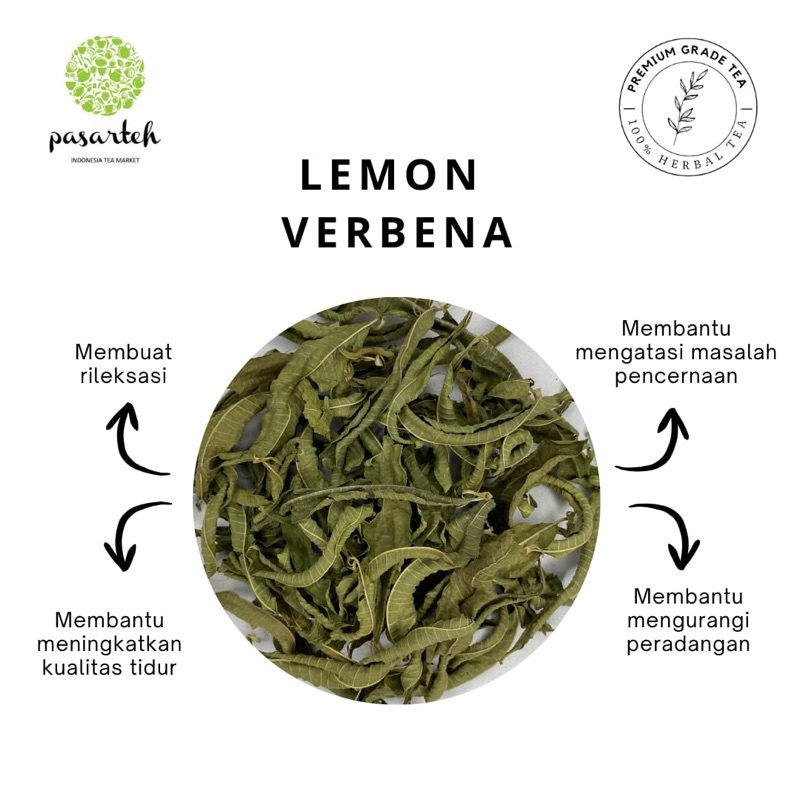 

[ pasarteh ] Lemon Verbena / Lemon Verbena Kering / Daun Verbena / Tisane / Herbal Kering