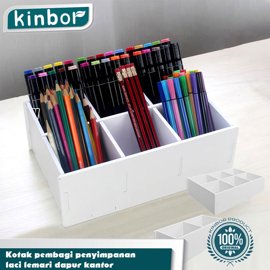 

Tempat Penyimpanan Kotak Pensil Persegi/ Storage Box Organizer Laci Kantor