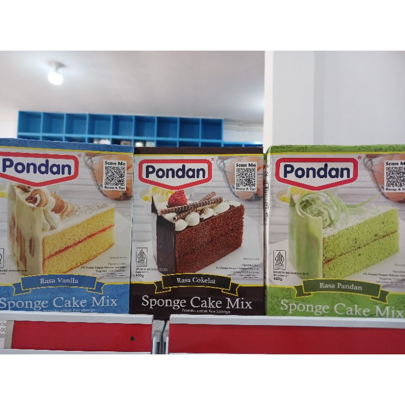 

PONDAN SPONGE 400 GR (Rasa Vanilla ,Pandan dan Coklat)