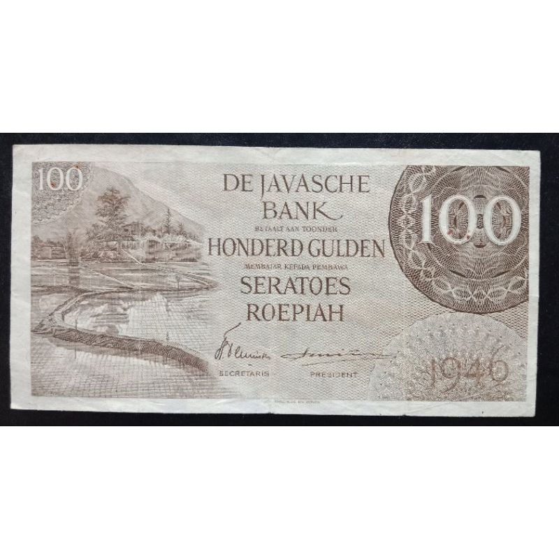 UANGKUNO 100 RUPIAH FEDERAL/DJB THN 1946