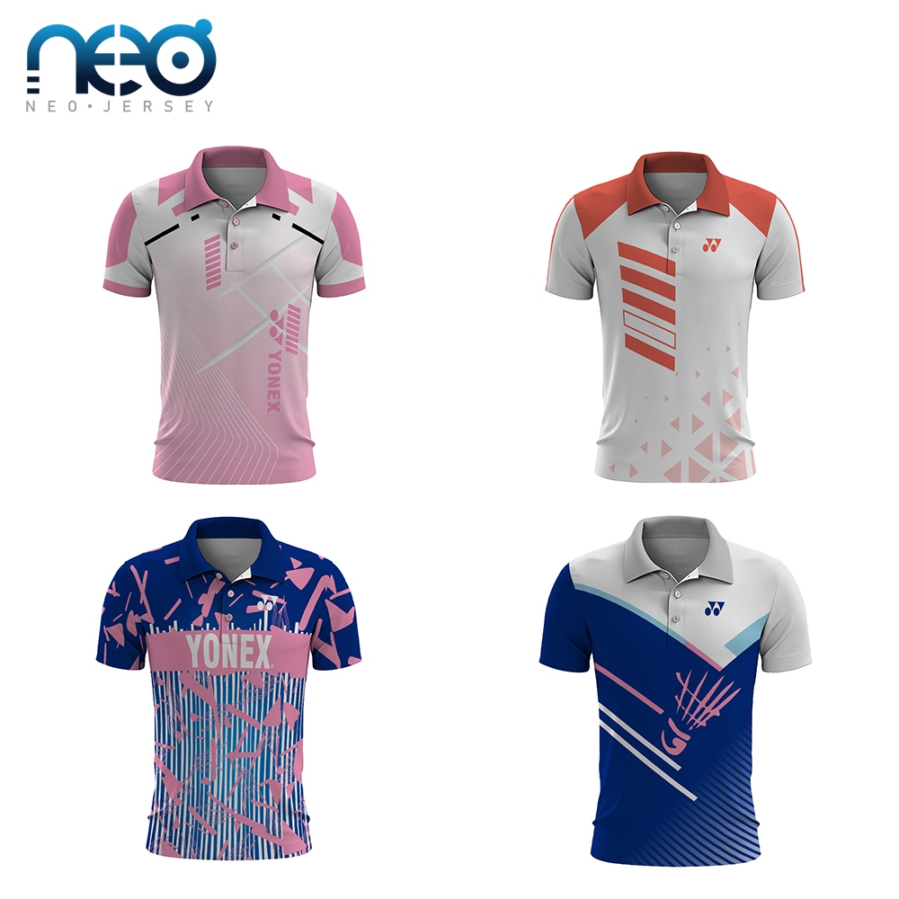 Jersey POLO Badminton | Baju Jersey Kerah Badminton Custom | Jersey Kerah Bulu Tangkis