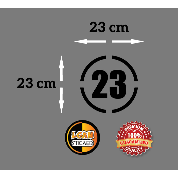 

Stiker Angka Model Bulat Strip Bahan Oracal Ukuran Diameter 23 cm