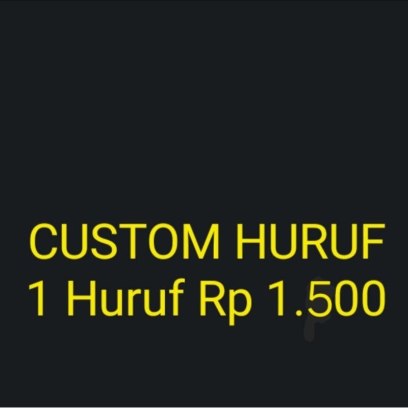 

Custom Huruf dan Angka / Tambahan Huruf Dan Angka
