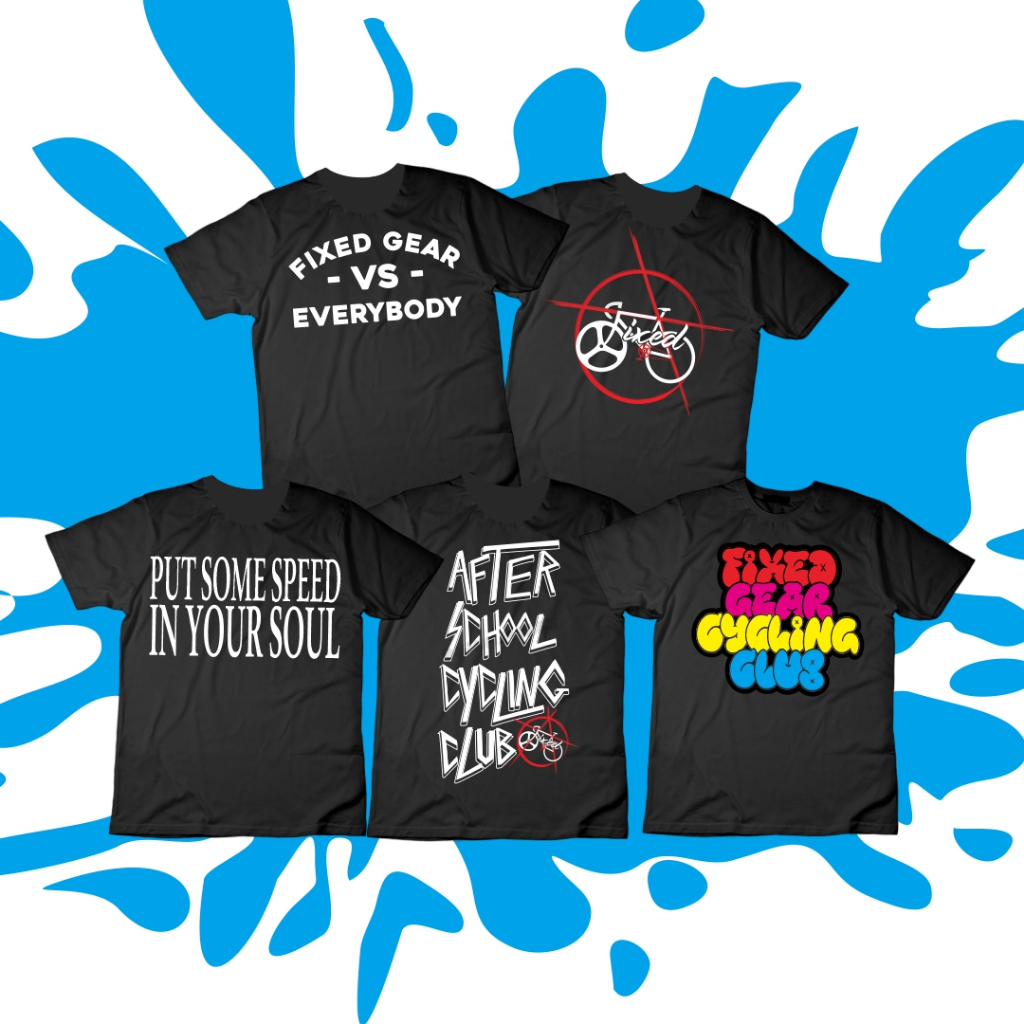 Kaos Fixed Gear premium FIXIE CYCLING (Custom Sablon)