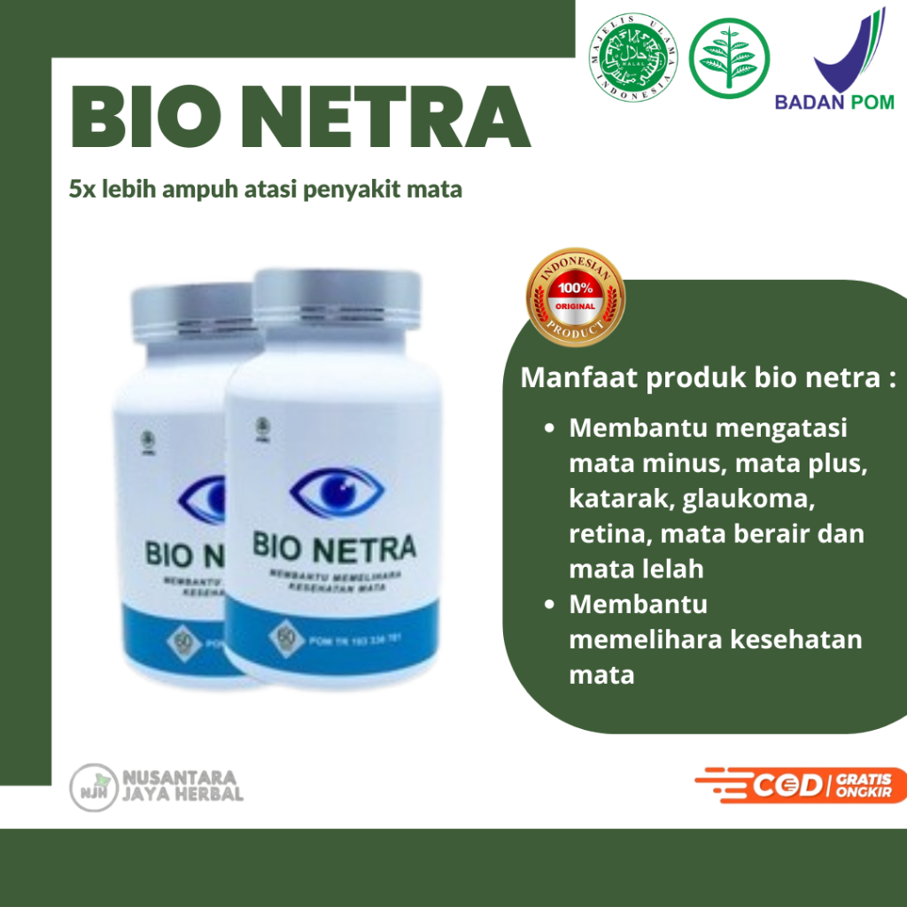 BIO NETRA OBAT HERBAL 5 KALI LEBIH AMPUH ATASI PENYAKIT MATA ORIGINAL
