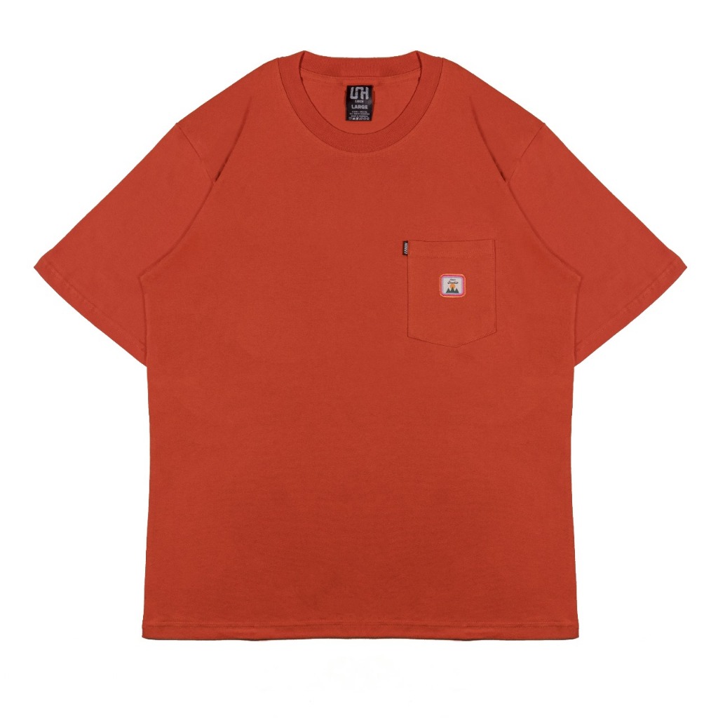 Leech.Co T-shirt - Pocket Teracotta | T-Shirt Oversize | Baju Oversize | T-shirt Pria | Kaos Pria | 