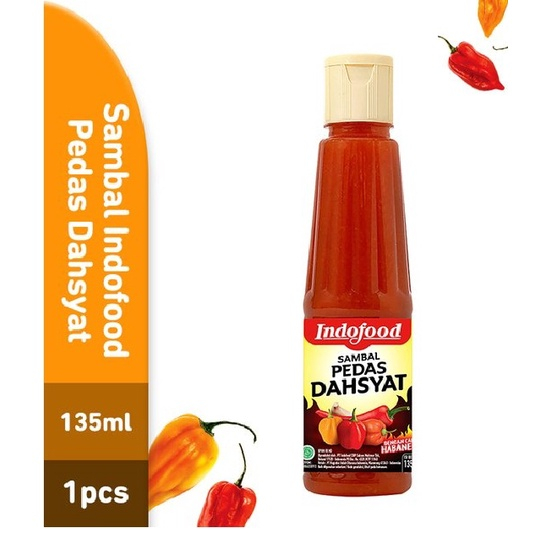 

Sambal Pedas Dahsyat Indofood 135 ml - Saus Indofood - Saos Indofood