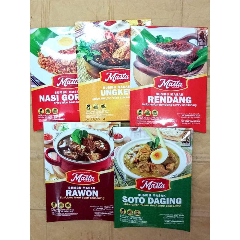 

Bumbu masak/Nasi goreng/Rendang/Rawon/Soto Daging/Ungkep 70gr (Masta)