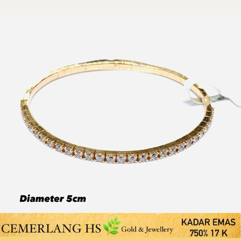 Gelang emas fashion italy 17k
