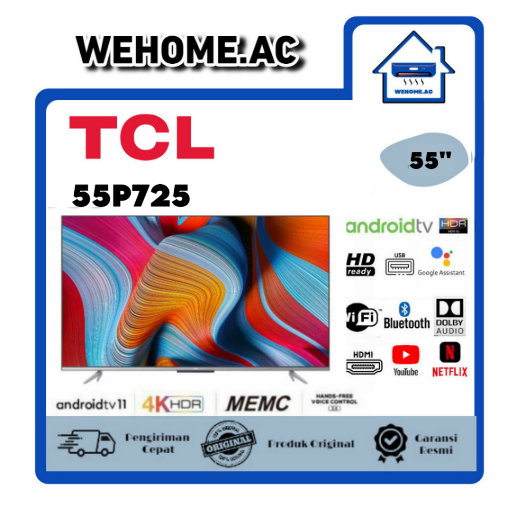 TV LED TCL 55P725 55P735 LED TV Android TCL 55 Inch Android TV TCL
