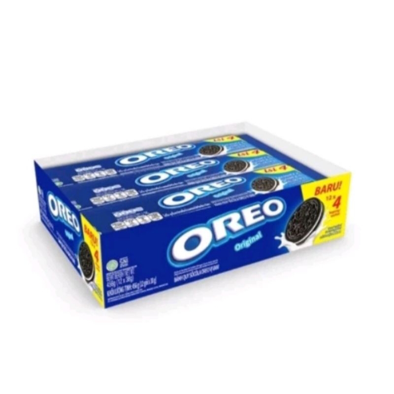 

Oreo Biskuit Cream 38gr 1box isi 12pcs