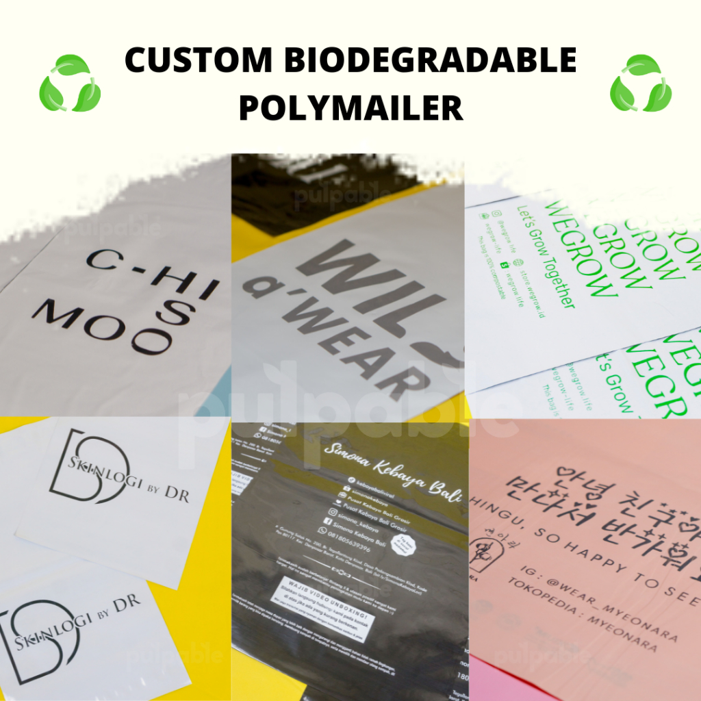 

Custom Biodegradable Polymailer 46x60 + 8cm ramah lingkungan