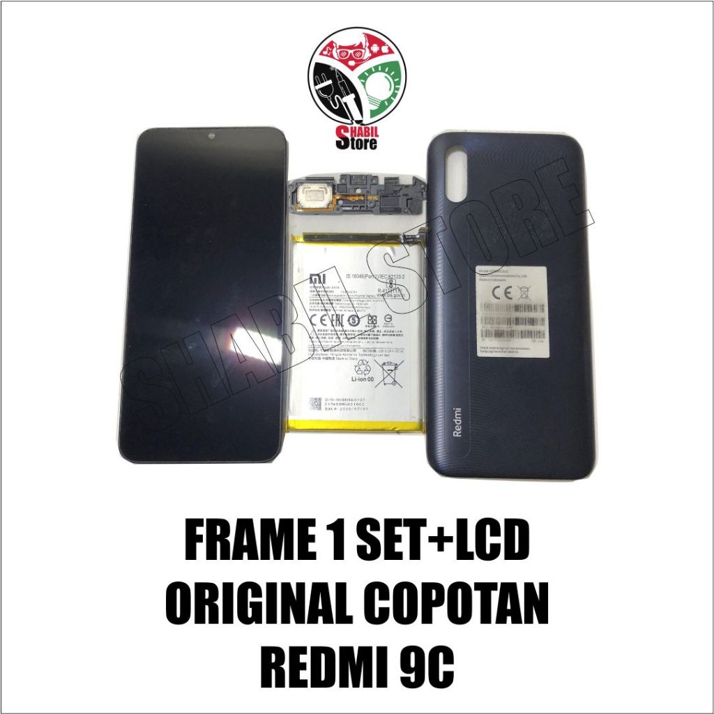 FRAME 1 SET+LCD REDMI 9C ORIGINAL
