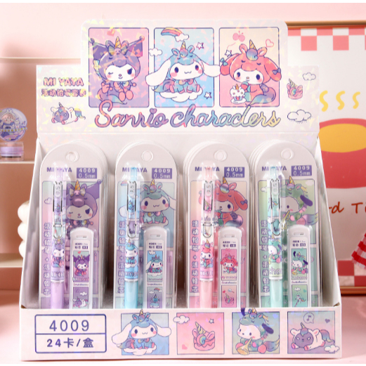 

Pensil cetek mekanik dgn refill isi HB sanrio unicorn mechanical pencil kuromi cinnamoroll