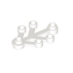 Lego White Part 2423 Plant Leaves 4 x 3