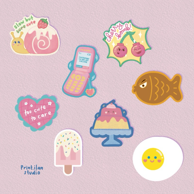 

Glitter sticker / glittery sticker / die cut sticker by Printilan Studio