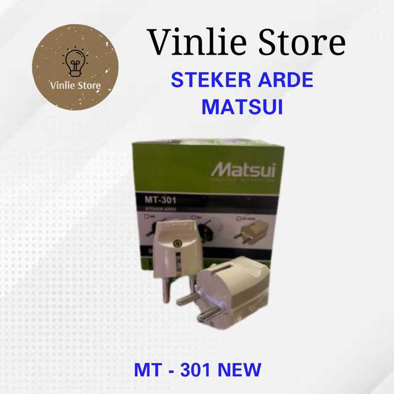 MATSUI STEKER ARDE MT - 301 Cok Jantan / COLOKAN LISTRIK BULAT