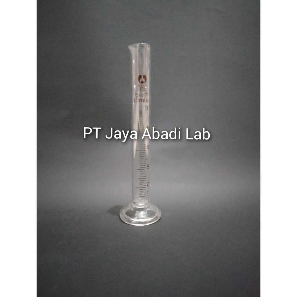 tabung ukur kaca 10 ml measuring cylinder gelas ukur kaca