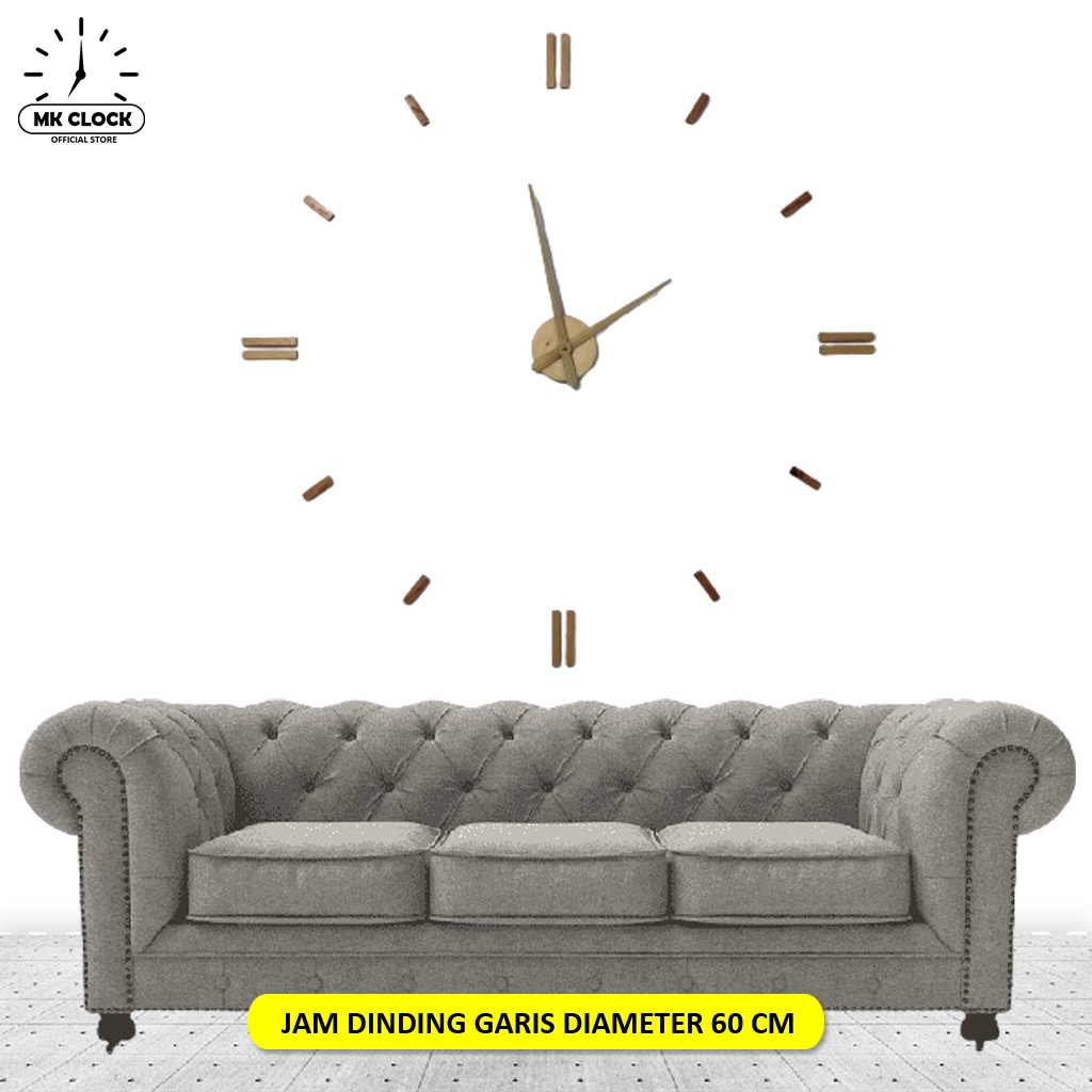 MK CLOCK - Jam Dinding Garis, Jam Dinding Jumbo, Jam Dinding Raksasa, Jam Dinding Besar Diameter 60 