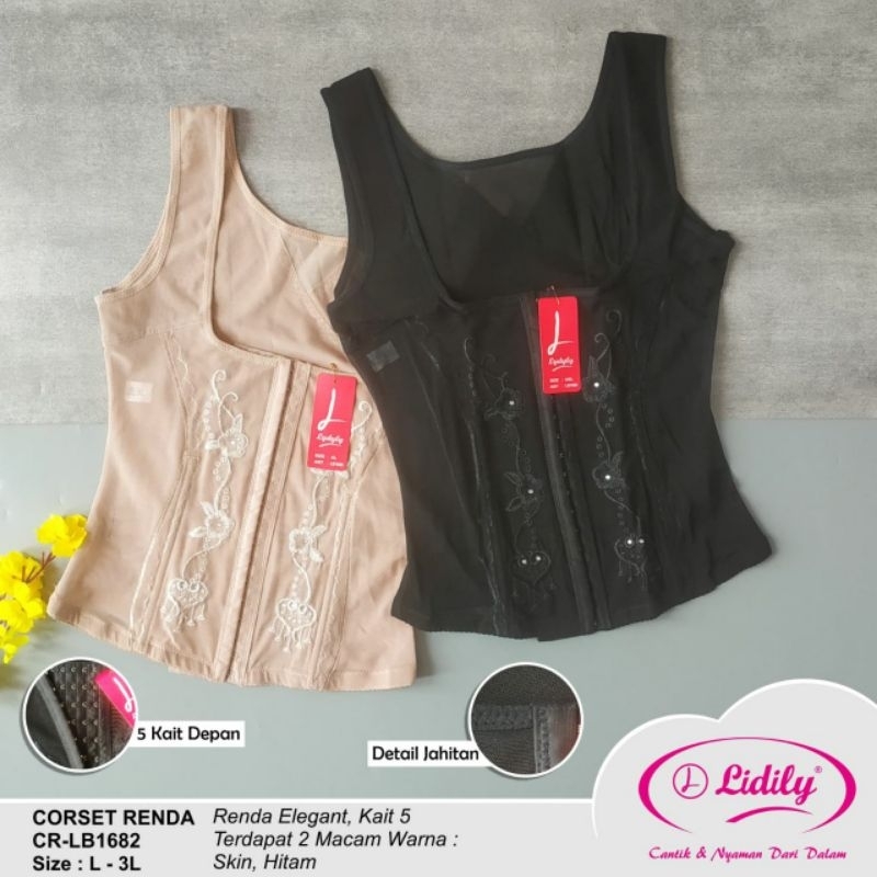 KORSET LYDYLY LB1682 Korset Pengecil Perut Korset Pelangsing Body Corset Punggung Full Body Korset