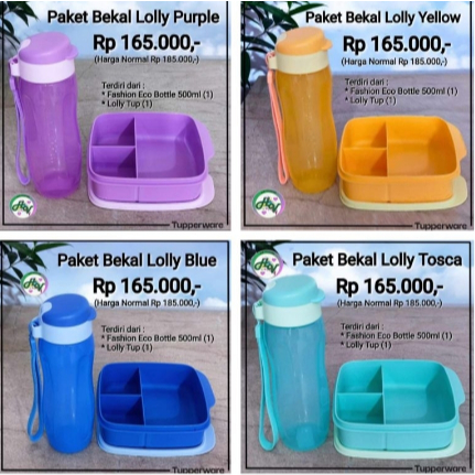 Tupperware Paket Lunch Set botol dan lunch box
