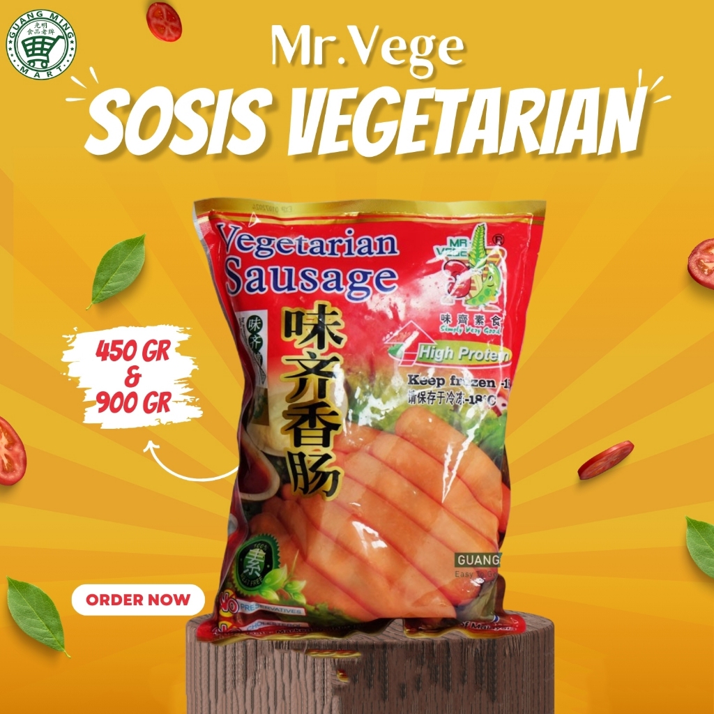 

SOSIS VEGETARIAN (SAUSAGE) Mr.Vege 900g