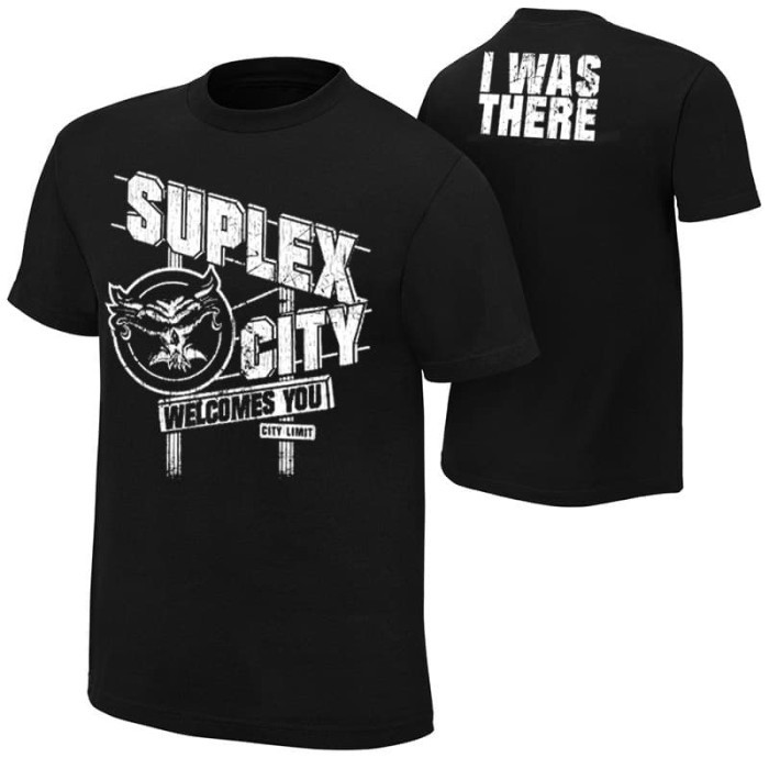 Kaos WWE Brock Lesnar Suplex City Hitam