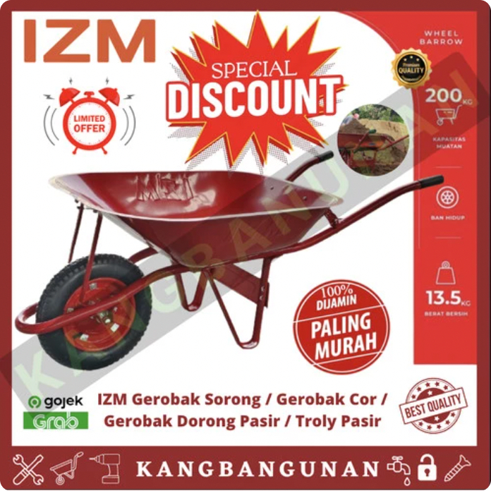 Gerobak Sorong Dorong Pasir Cor Artco Original Angkong