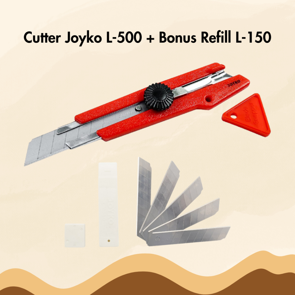 

Cutter Besar Joyko L-500 Bonus Refill Joyko L-150 Kater Silet