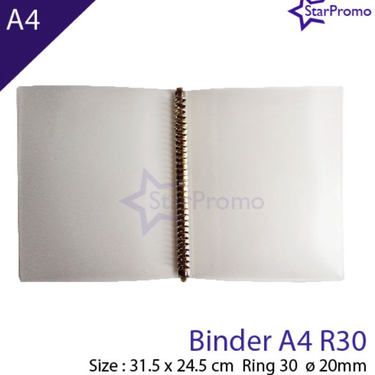 

Pasti Murah Binder Plastik A4 Translucent Ring 3 untuk Looseleaf Binder Kuliah