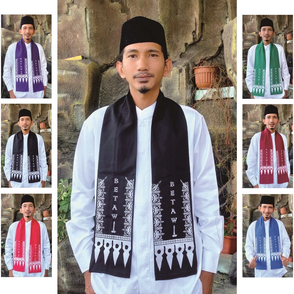 Siap Kirim Selendang Dewasa ondel ondel cukin syall betawi  Cukin Betawi  Syall Betawi  Cukin Ondel 