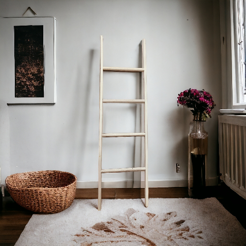 Tangga kayu/ rak jilbab/ rak hijab / tangga hias  jati belanda / tangga dekorasi