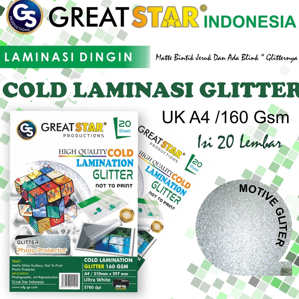 

Pilihan Terbaik LAMINASI DINGIN GLITTERCOLD LAMINATION A42 lembar 16 gr