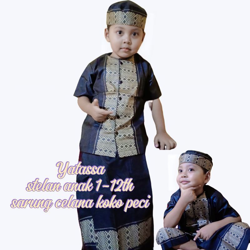 Koko Anak Laki Laki Tanggung Baju Set Koko Anak Umur 1 2 3 4 5  6 7 8 9 Tahun 10 11 12 13-15Tahun Se