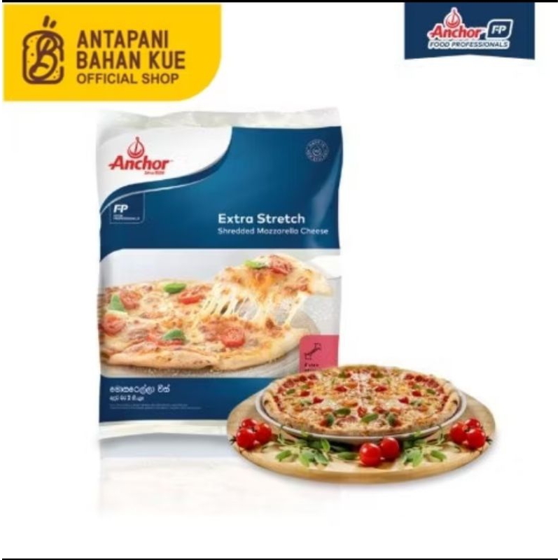 

Keju Mozzarella Anchor Sheredded Anchor Parut 250gr