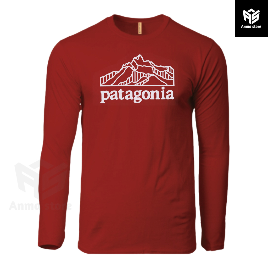 kaos Baju Lengan Panjang Pendaki Gunung Patagonia Mountain Snow