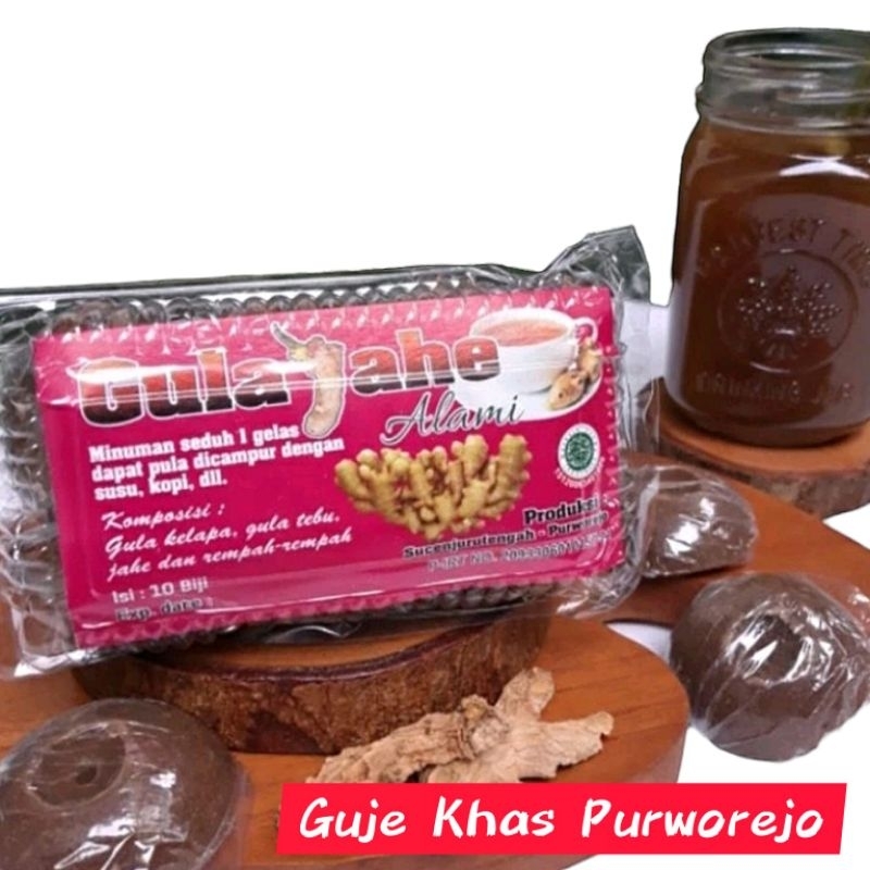 

Gula Jahe [GUJE] Minuman Herbal Tradisional Khas Purworejo Isi 10 Keping Hangat Sehat